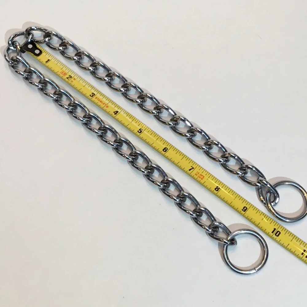Slip-through Dog collar, 18” thick chain